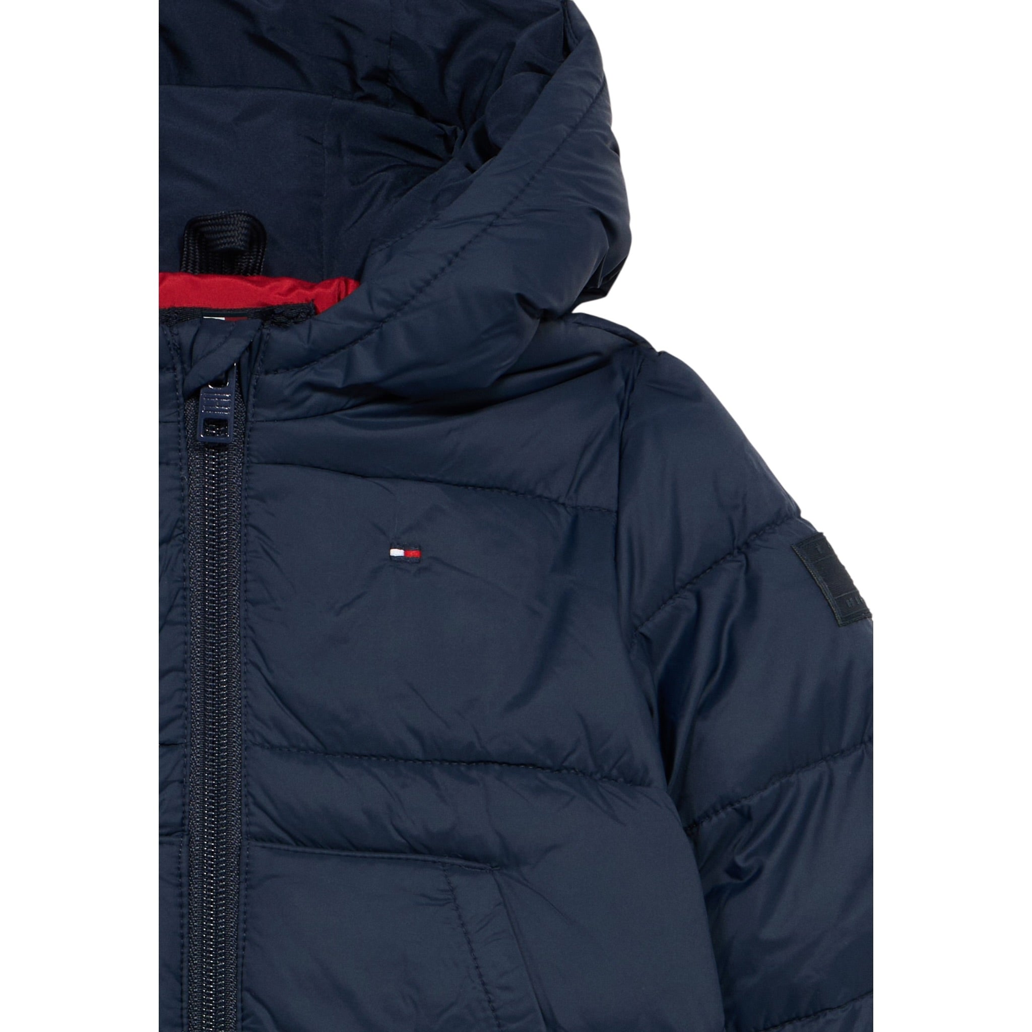 Tommy Hilfiger Giubbino tinta unita con Cappuccio Blu per Neonato KN0KN02061 BLU TOMMY HILFIGER 