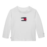 Tommy Hilfiger Shirt Girocollo tinta unita Bianco per Neonato KN0KN02128X BIANCO TOMMY HILFIGER 