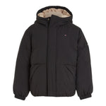 Tommy Hilfiger Giubbino tinta unita con Cappuccio Nero per Bambino KS0KS00488 NERO TOMMY HILFIGER 