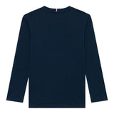 Tommy Hilfiger Shirt Girocollo tinta unita Blu per Neonato KS0KS00655XXN BLU TOMMY HILFIGER 