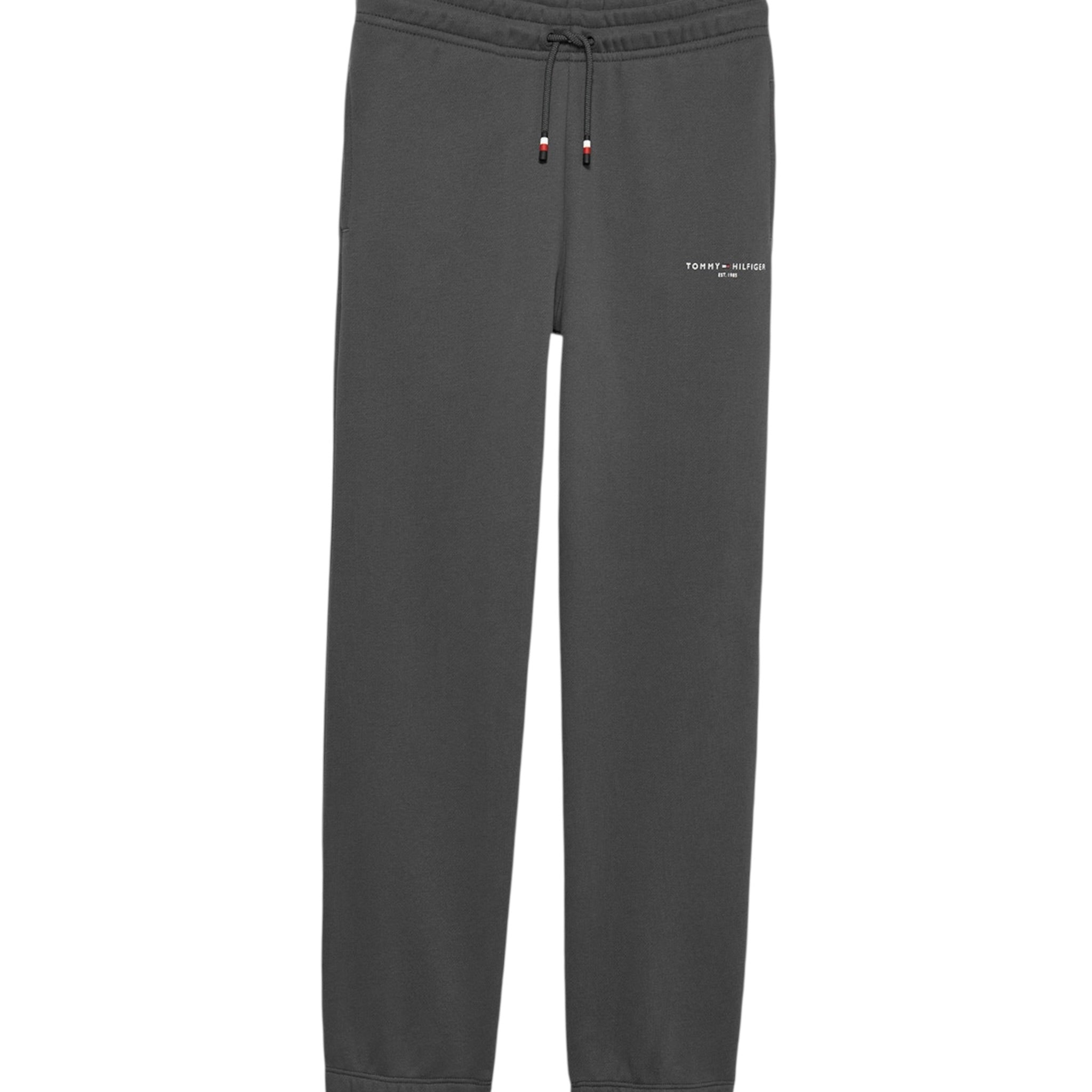Tommy Hilfiger Pantalone Modello Tuta tinta unita con Stampa Grigio per Bambino KS0KS00662 GRIGIO TOMMY HILFIGER 