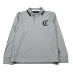 Trussardi Polo Manica Lunga tinta unita con Logo Grigio per Bambino JBA26151PO GRIGIO TRUSSARDI 