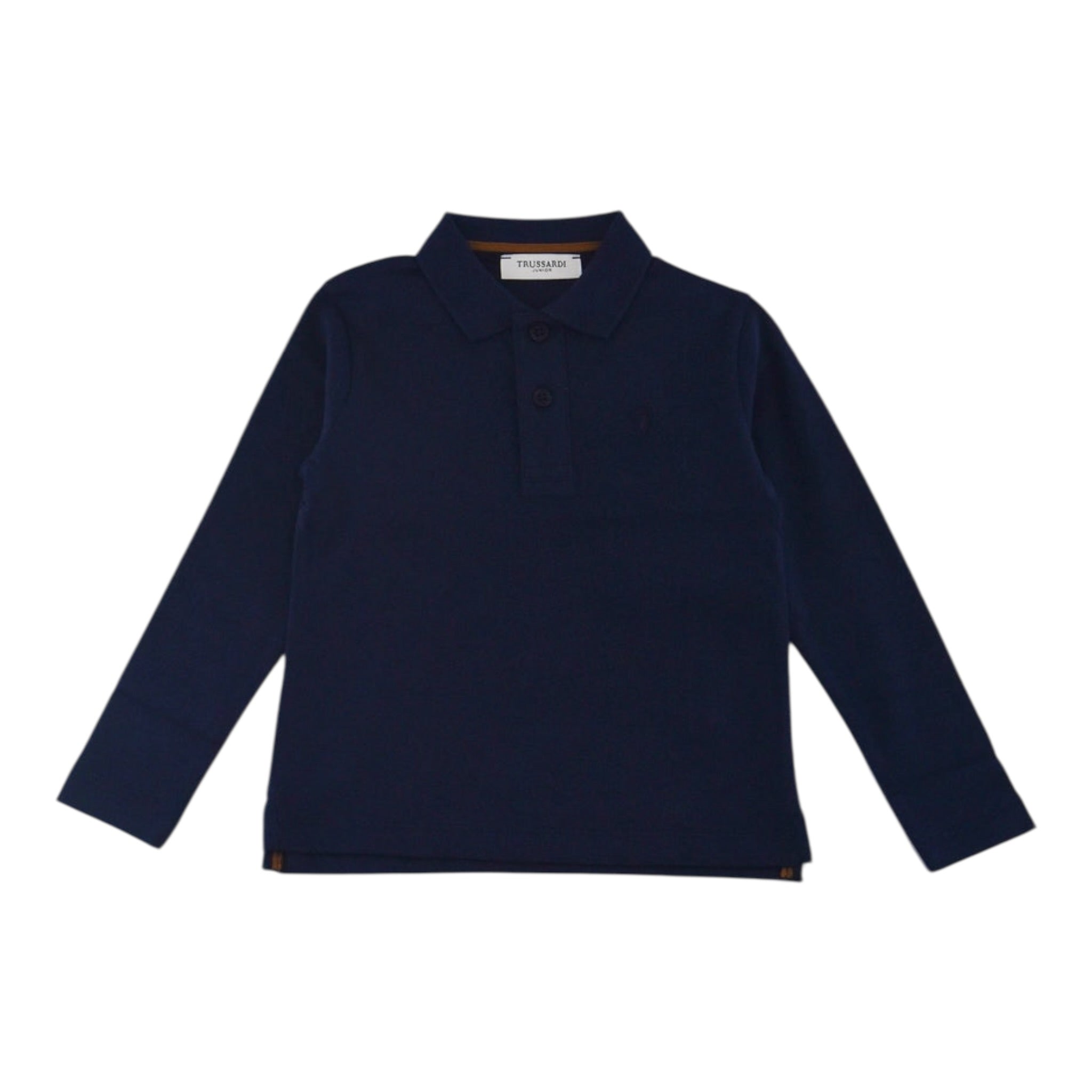 Trussardi Polo tinta unita con Logo Blu per Bambino TBA25013PO BLU TRUSSARDI 