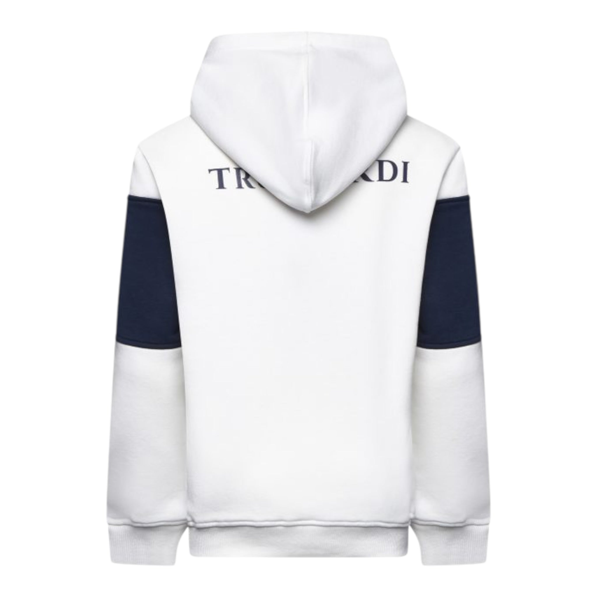Trussardi Felpa Bicolore con Cappuccio Bianco/Blu per Neonato TBA25056FE BIANCO/BLU TRUSSARDI 