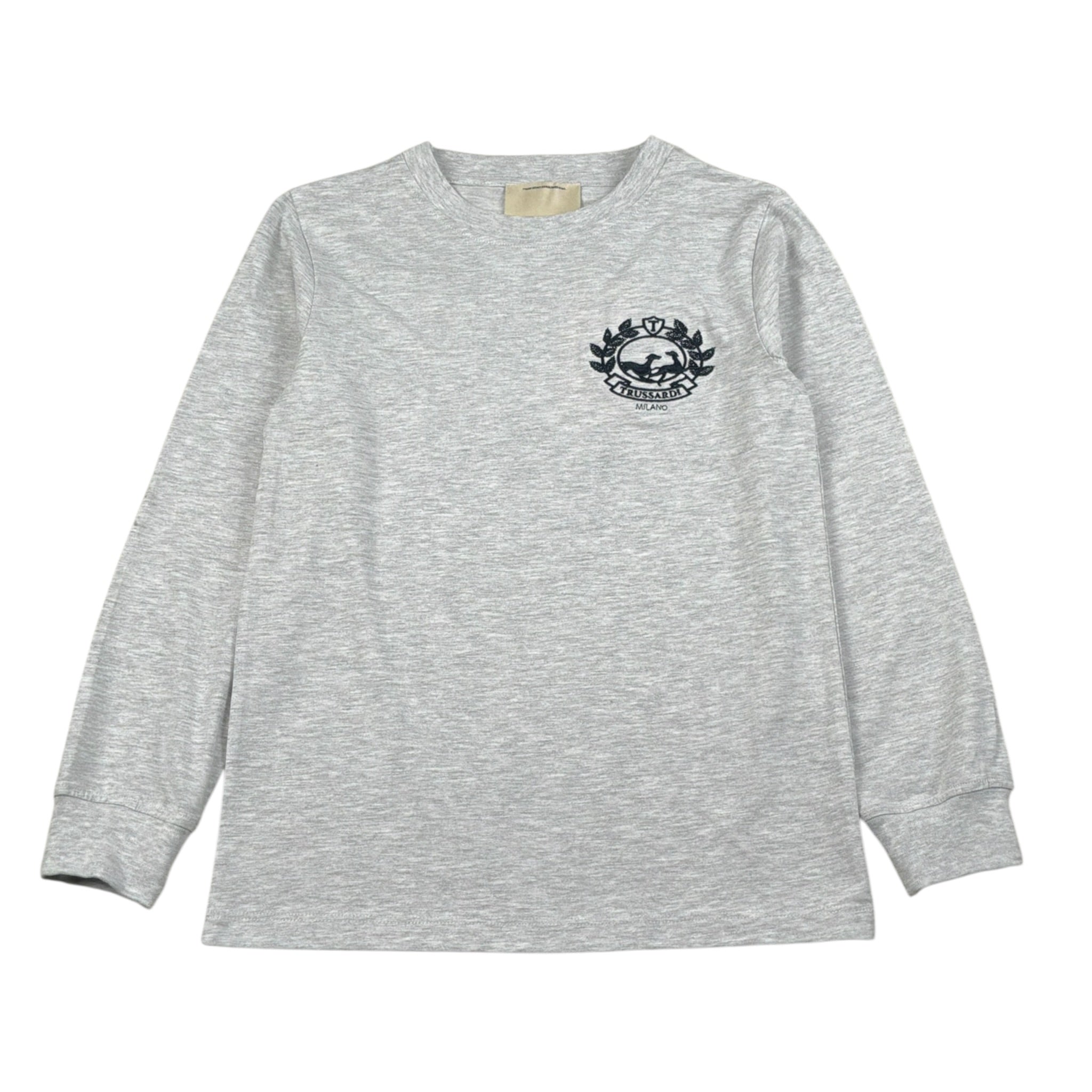 Trussardi Shirt tinta unita con Stampa Grigio per Bambino TBA26015TS GRIGIO TRUSSARDI 