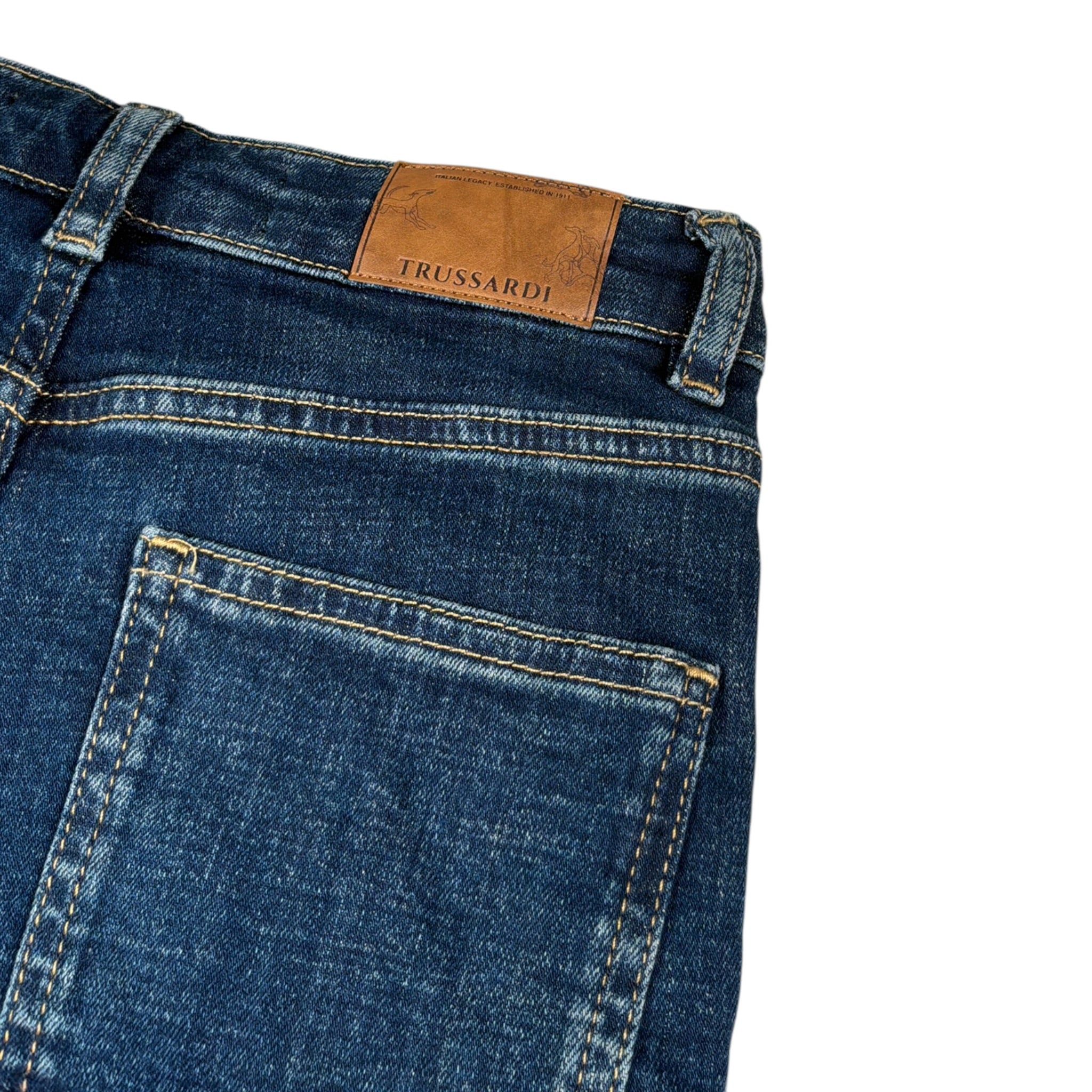 Trussardi Jeans tinta unita con Girovita Regolabile Blu per Bambino TBA26025JE BLU TRUSSARDI 