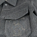 Trussardi Giubbino tinta unita con Bottoni Nero per Bambino TBA26034GC NERO TRUSSARDI 