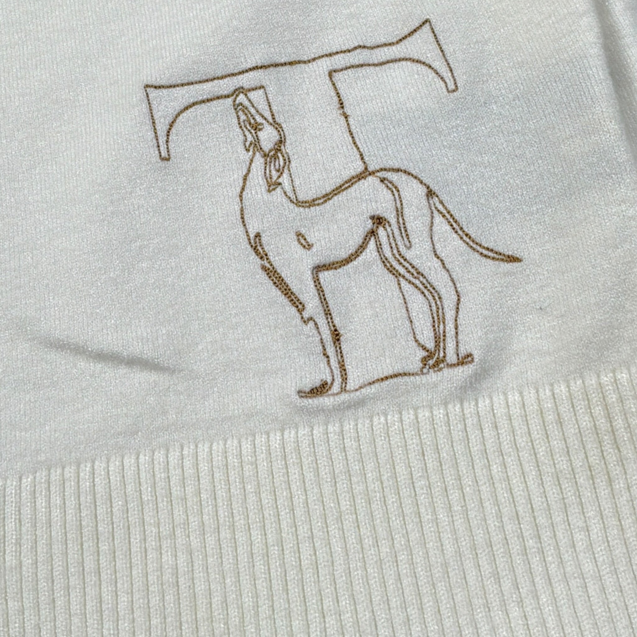 Trussardi Maglia tinta unita con Stampa Panna per Bambino TBA26038MA PANNA TRUSSARDI 