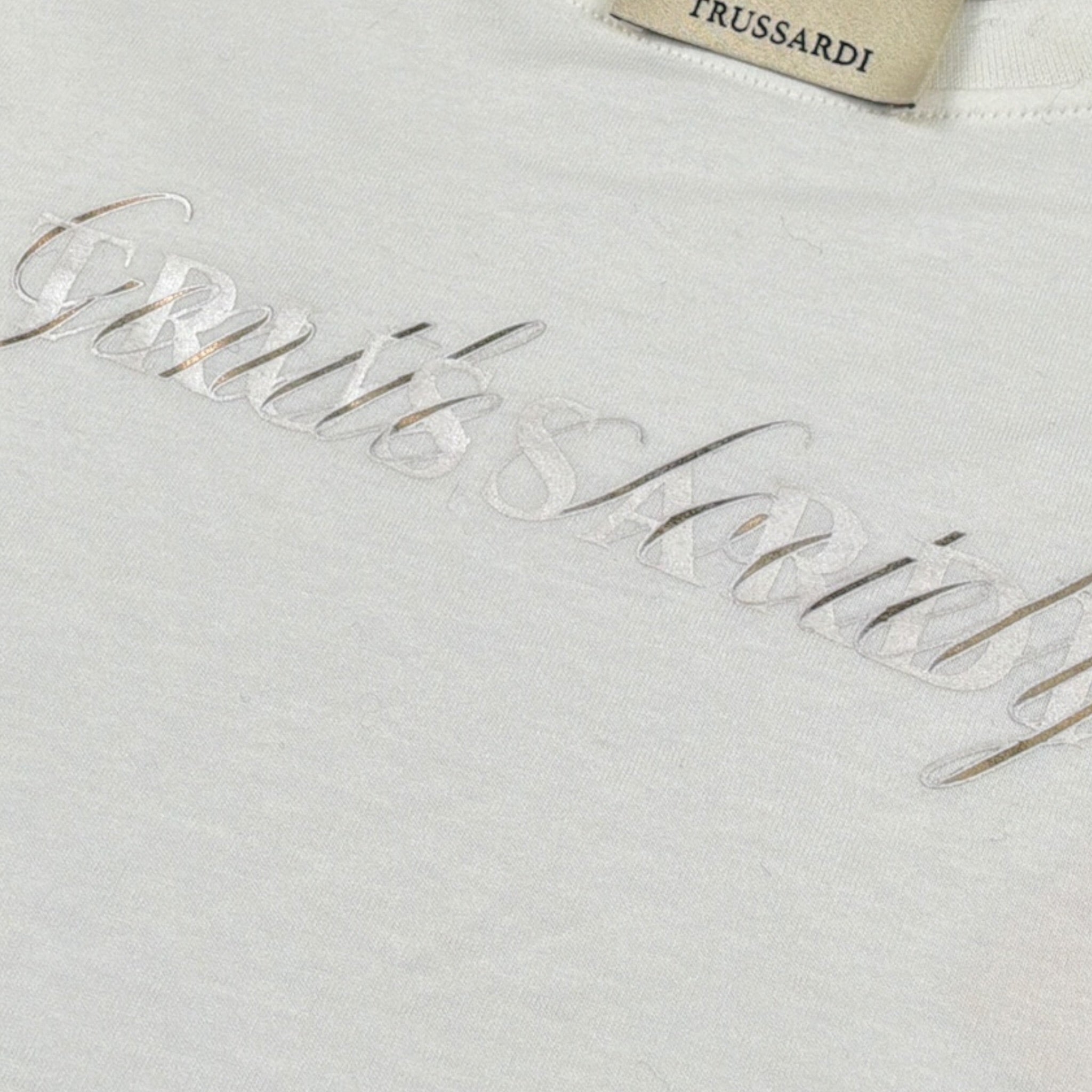 Trussardi Shirt tinta unita con Stampa Bianco per Bambina TGA2604TS BIANCO TRUSSARDI 