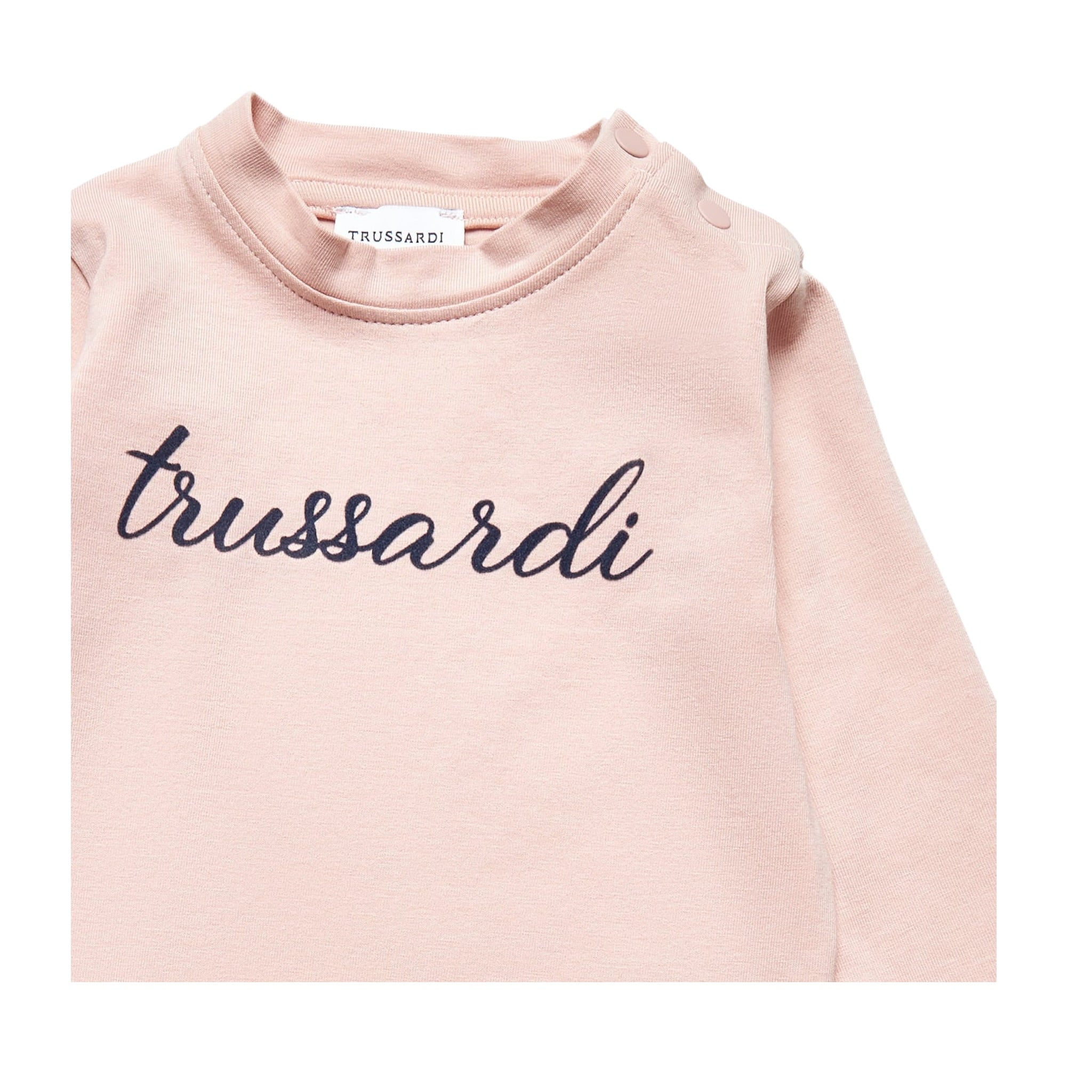 Trussardi Shirt tinta unita con Stampa Rosa per Bambina TIA25008TSJ ROSA TRUSSARDI 