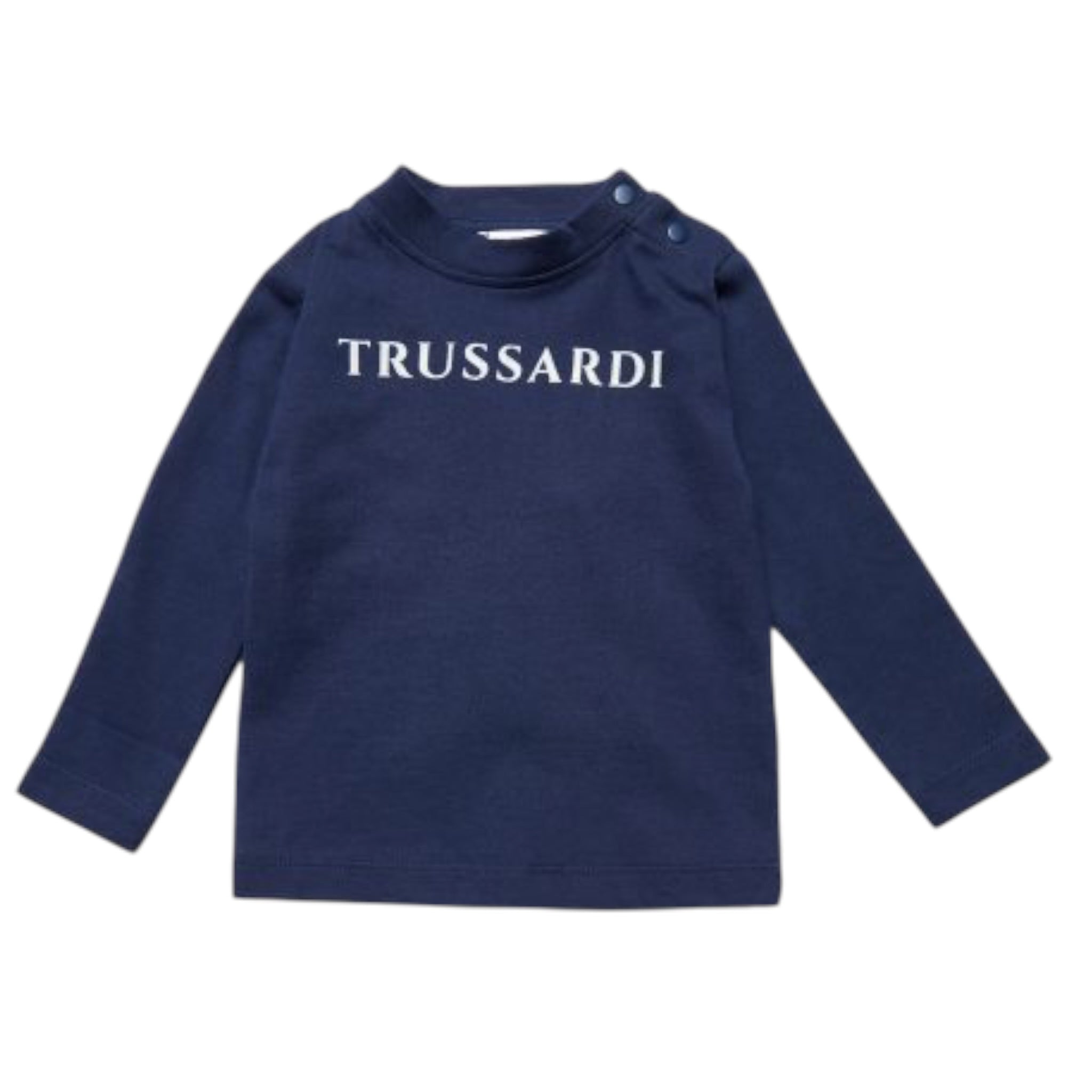 Trussardi Shirt tinta unita con Stampa Blu per Bambino TIA25017TSXXXJ BLU TRUSSARDI 