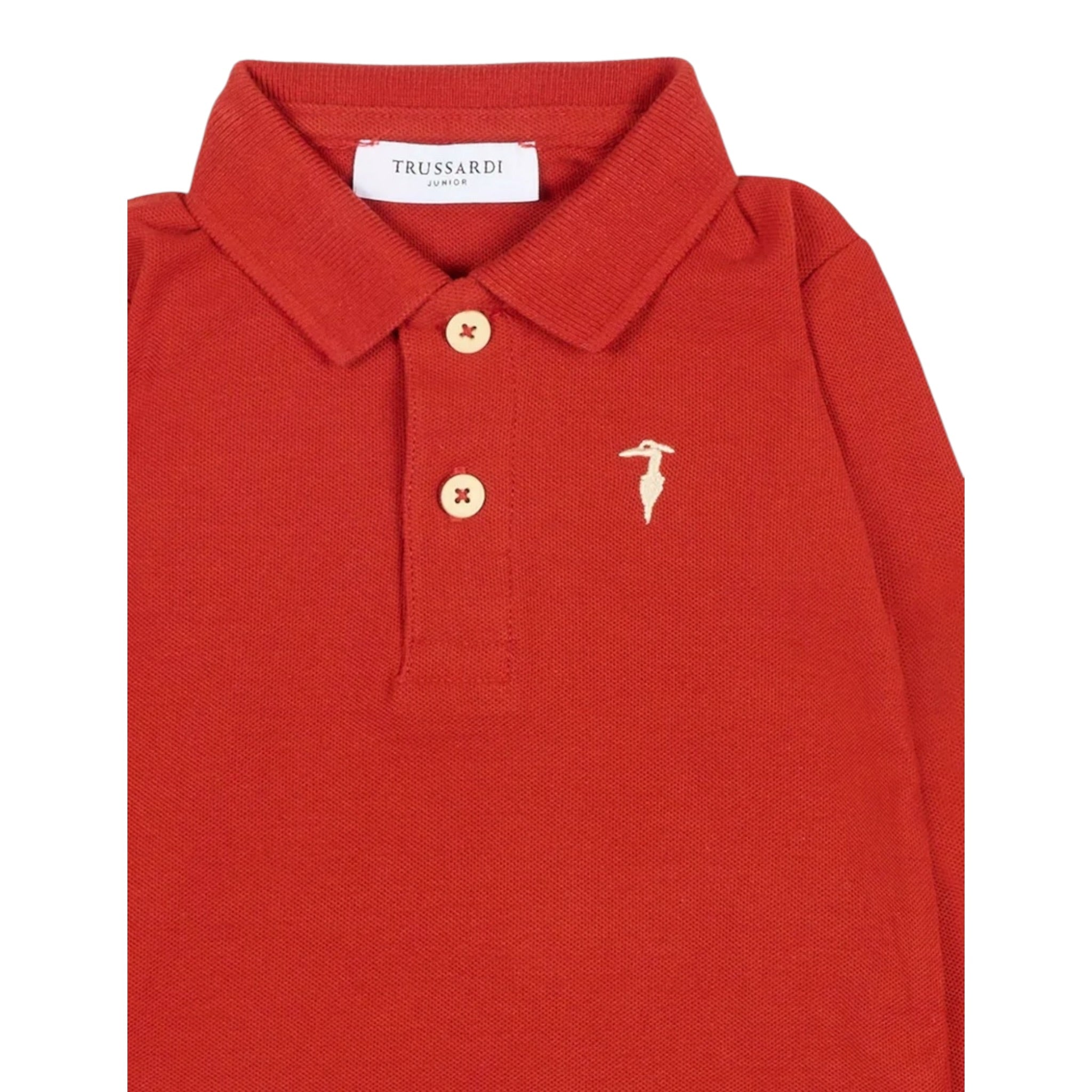 Trussardi Polo tinta unita Manica Lunga Arancione per Neonato TIA25022PON ARANCIONE TRUSSARDI 
