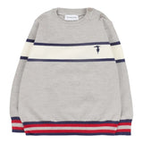 Trussardi Maglia Tricolore con Fantasia A Righe Grigio per Neonato TIA25030MA GRIGIO TRUSSARDI 