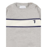 Trussardi Maglia Tricolore con Fantasia A Righe Grigio per Neonato TIA25030MA GRIGIO TRUSSARDI 