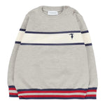 Trussardi Maglia Tricolore con Fantasia A Righe Grigio per Neonato TIA25030MAX GRIGIO TRUSSARDI 