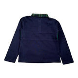 Trussardi Polo tinta unita con Colletto In Contrasto E Stampa Blu per Neonato TIA25043PO BLU TRUSSARDI 