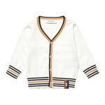 Trussardi Cardigan tinta unita con Profili In Contrasto Panna per Neonato TIA25078CD PANNA TRUSSARDI 
