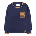 Trussardi Maglia Girocollo tinta unita con Taschino Blu per Neonato TIA25079MAX BLU TRUSSARDI 