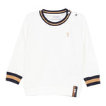 Trussardi Felpa tinta unita con Profili In Contrasto Bianco per Neonato TIA25080FE BIANCO TRUSSARDI 