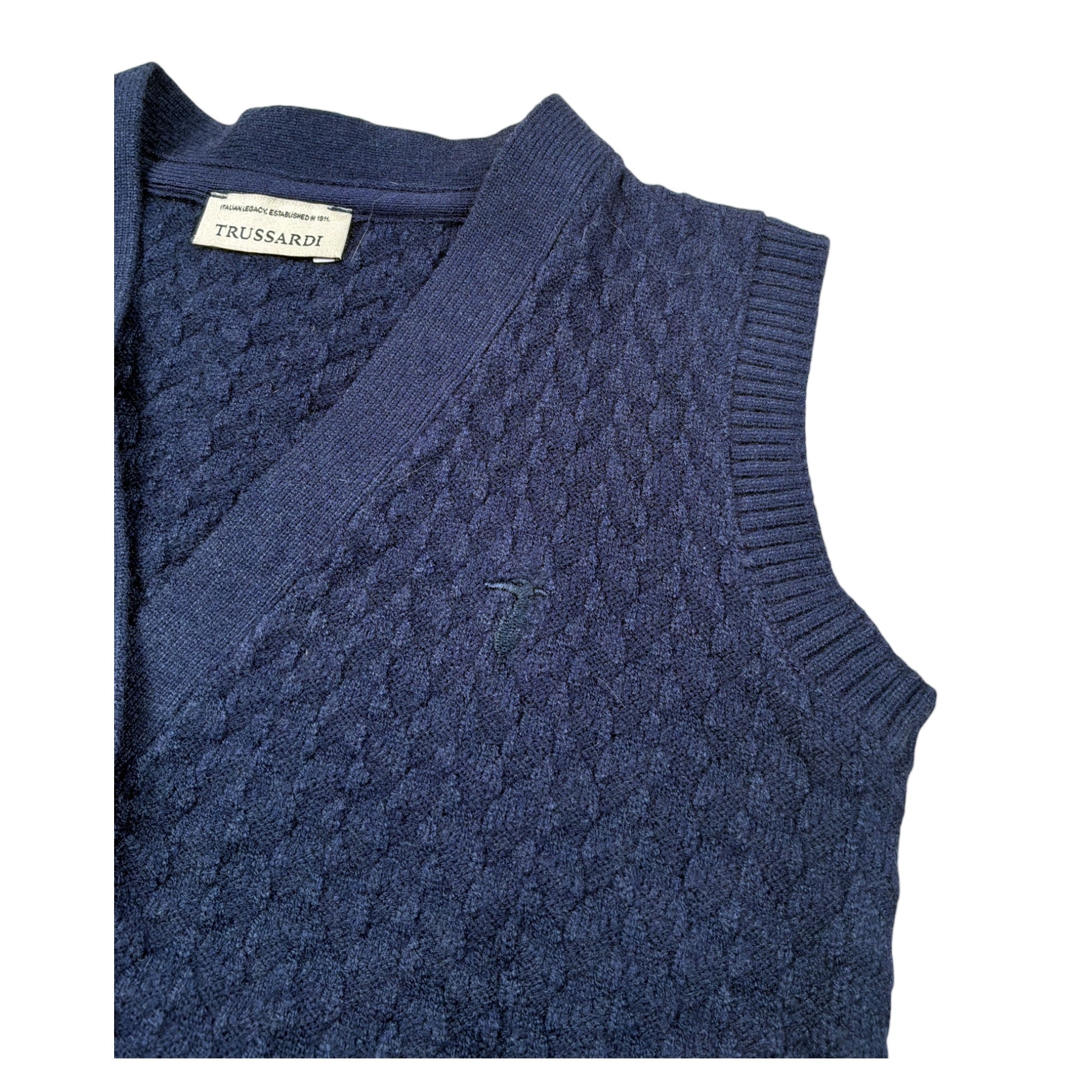 Trussardi Gilet tinta unita con Bottoni Blu per Neonato TIA26013GL BLU TRUSSARDI 