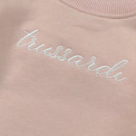 Trussardi Felpa tinta unita Girocollo con Stampa Rosa per Neonata TIA26031FE ROSA TRUSSARDI 