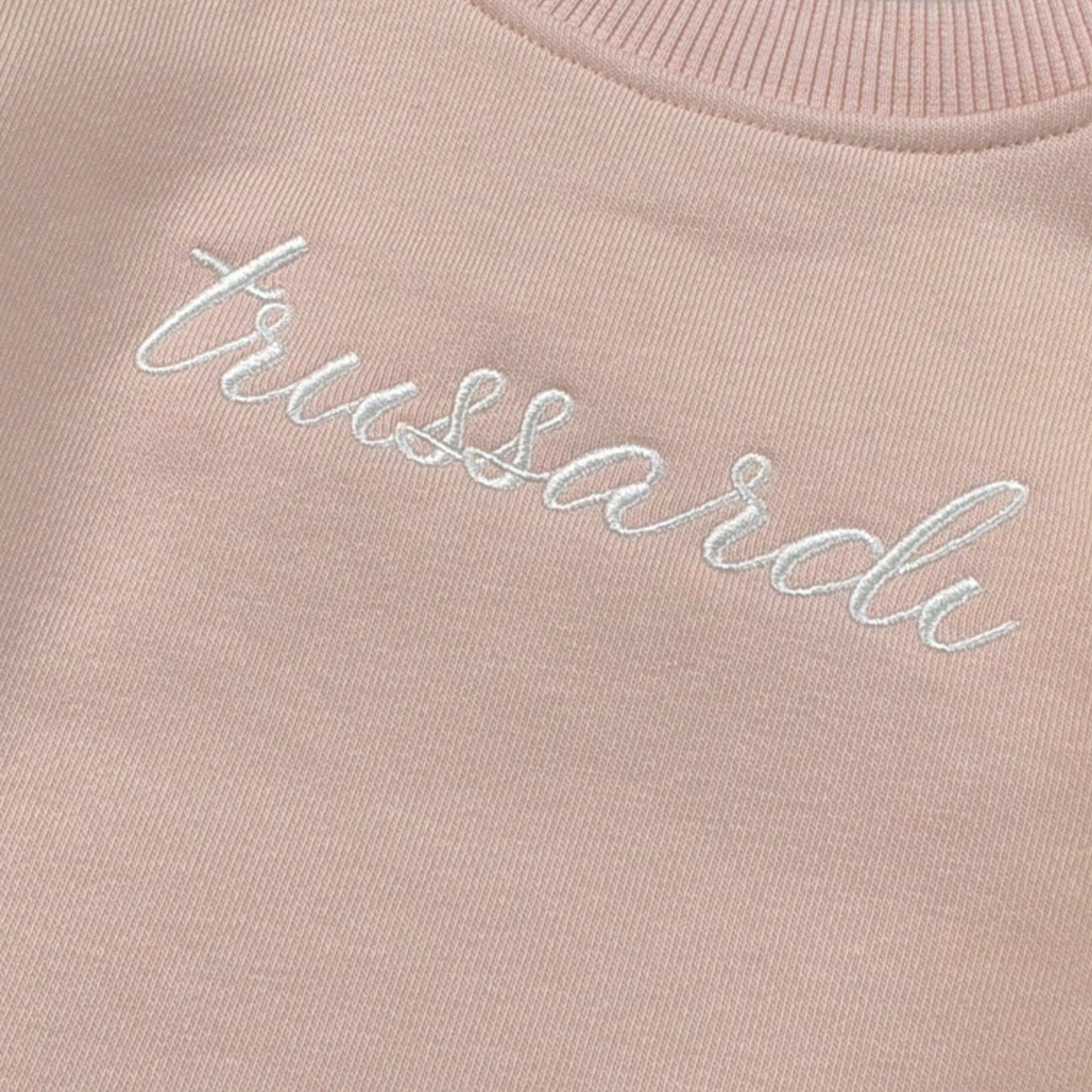 Trussardi Felpa tinta unita Girocollo con Stampa Rosa per Neonata TIA26031FE ROSA TRUSSARDI 