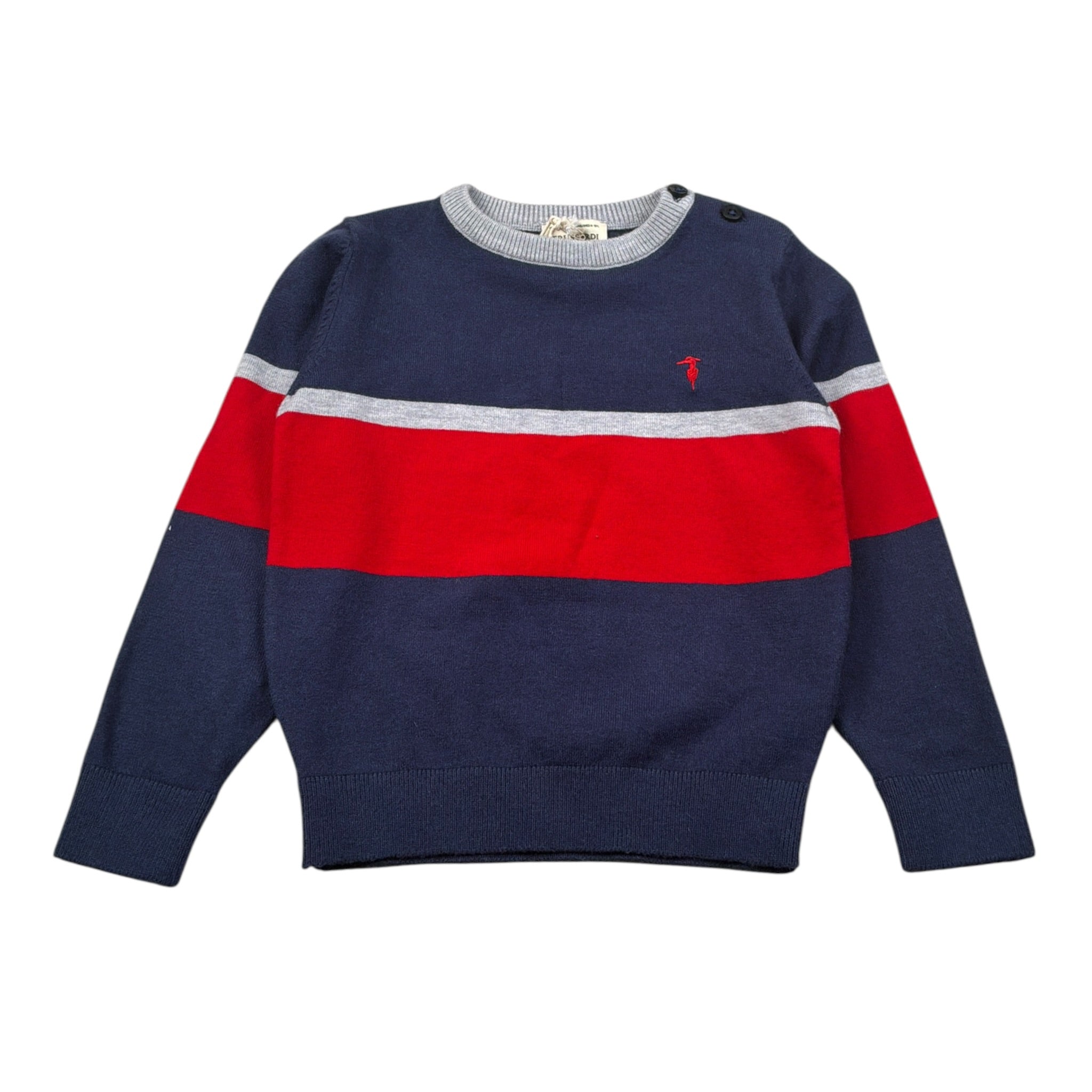 Trussardi Maglia Girocollo Bicolore Blu per Neonato TIA26036MA BLU TRUSSARDI 