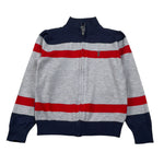 Trussardi Maglia Bicolore con Zip Blu/Grigio per Neonato TIA26049MA BLU/GRIGIO TRUSSARDI 