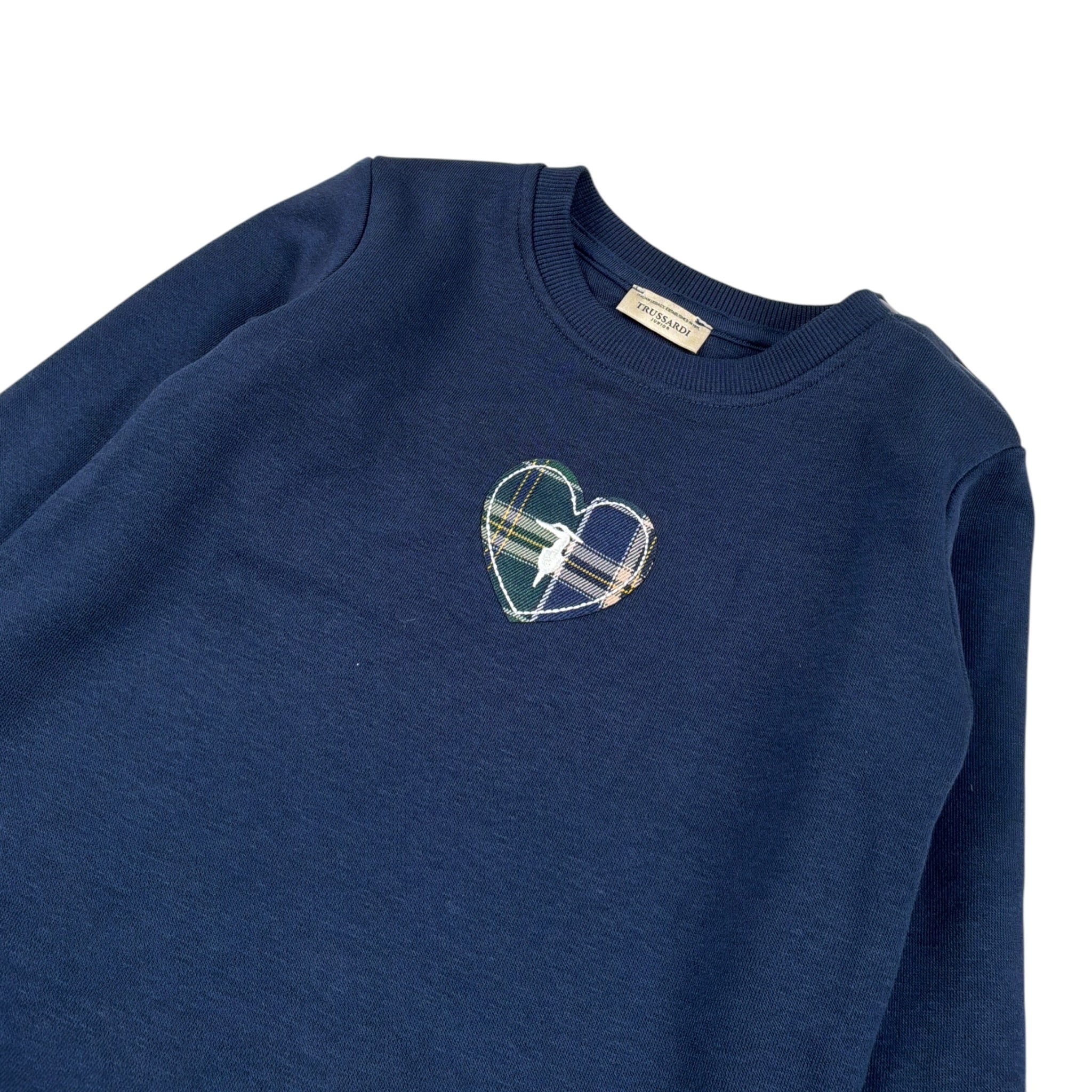 Trussardi Abito Modello Felpa con Fantasia Scozzese Blu per Neonata TIA26128VE BLU TRUSSARDI 
