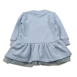 Trussardi Abito Manica Lunga tinta unita con Logo Azzurro per Neonata TIA26152VE AZZURRO TRUSSARDI 
