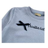 Trussardi Abito Manica Lunga tinta unita con Logo Azzurro per Neonata TIA26152VE AZZURRO TRUSSARDI 