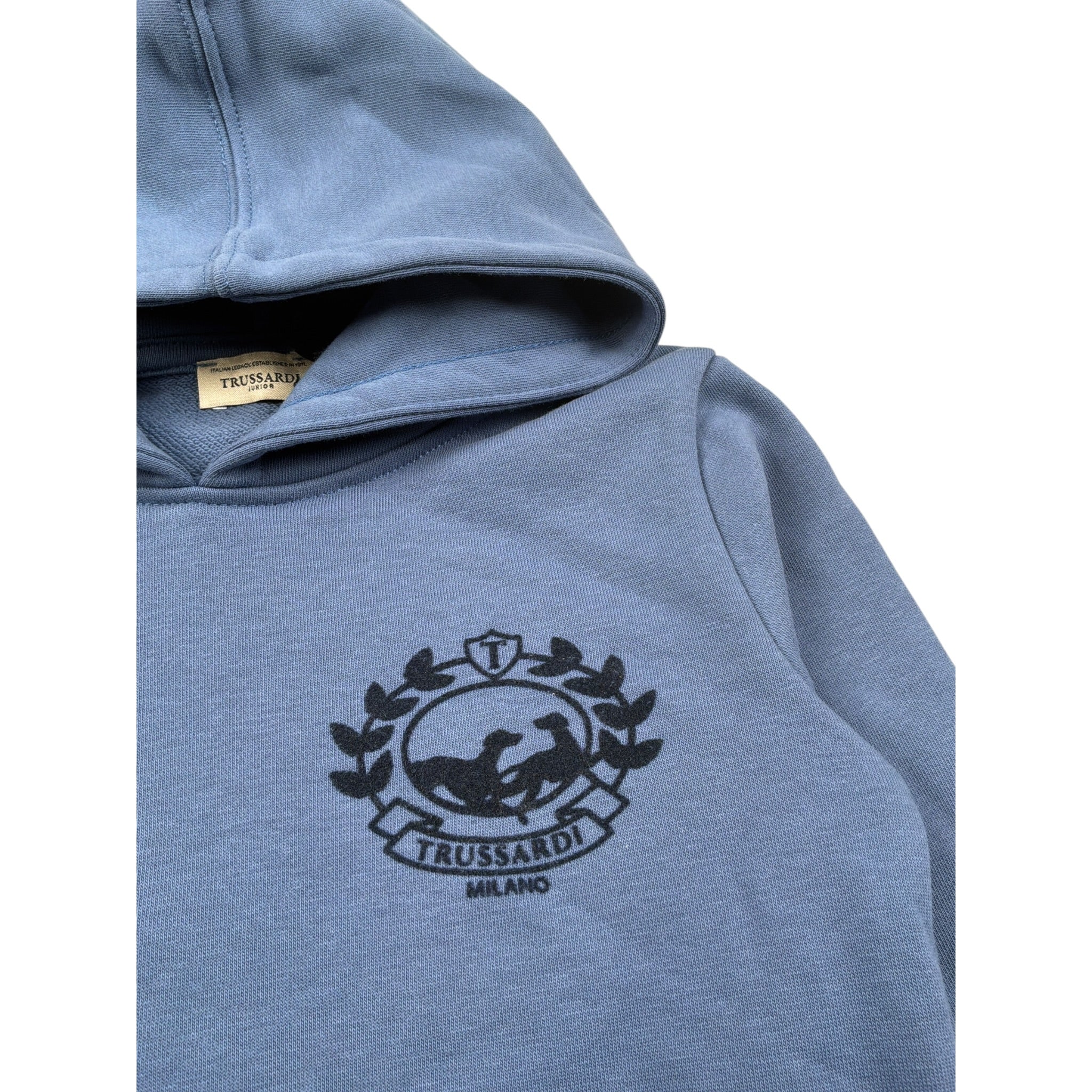 Trussardi Felpa Chiusa con Cappuccio Blu per Neonato TIA26169FE BLU TRUSSARDI 