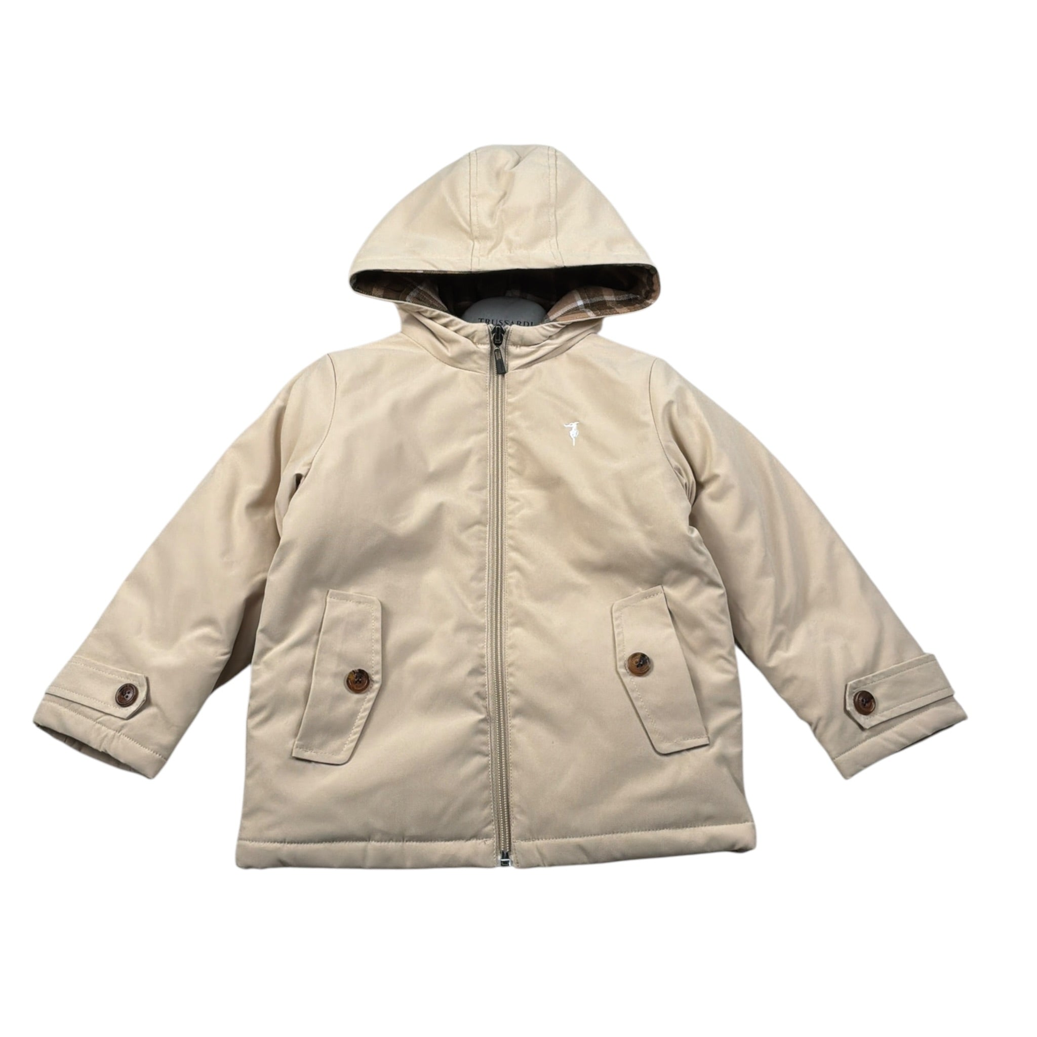 Trussardi Giubbino tinta unita con Logo Beige per Neonato TIA26170GB BEIGE TRUSSARDI 