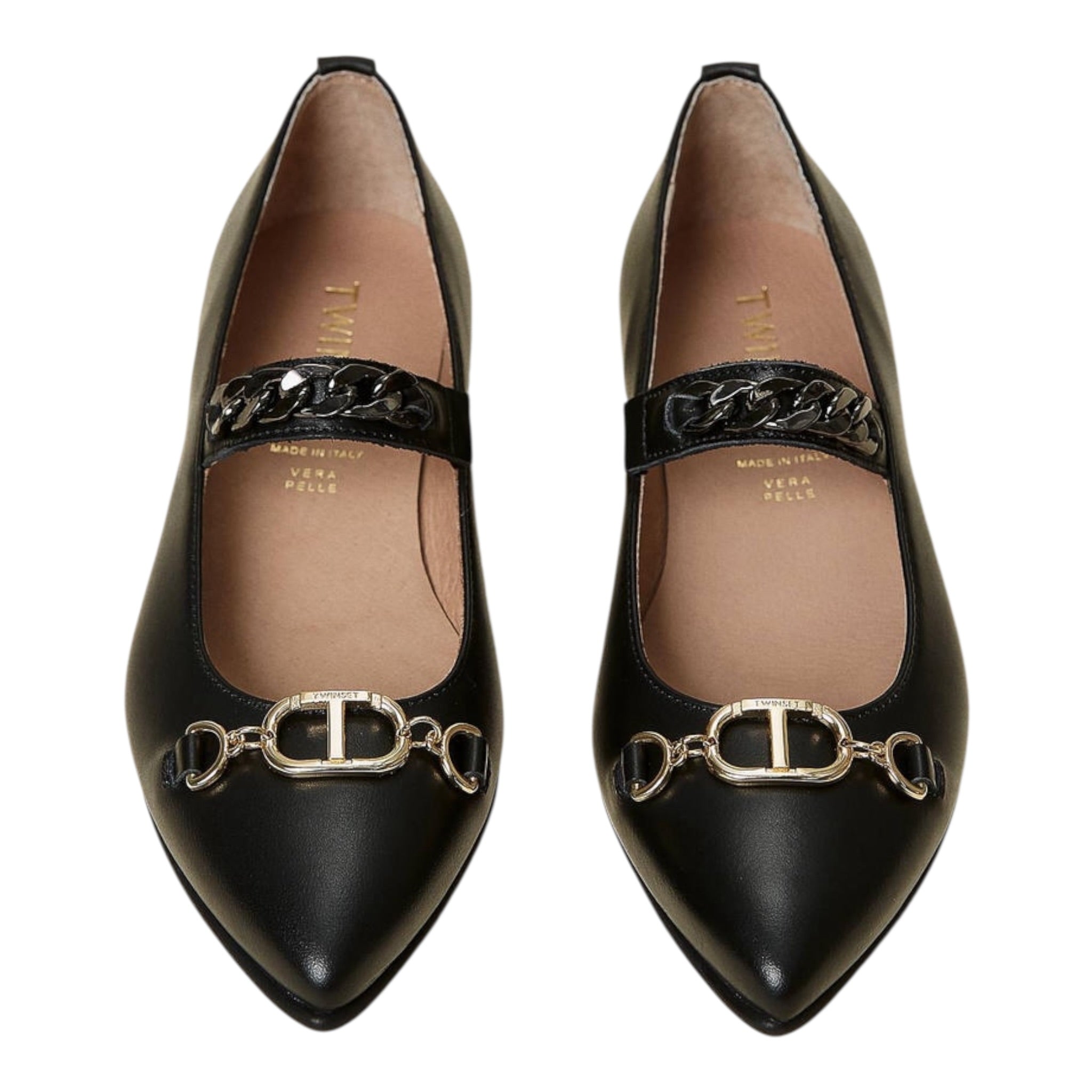 Twinset Ballerine tinta unita Nero per Bambina 212GCJ130 NERO TWINSET 