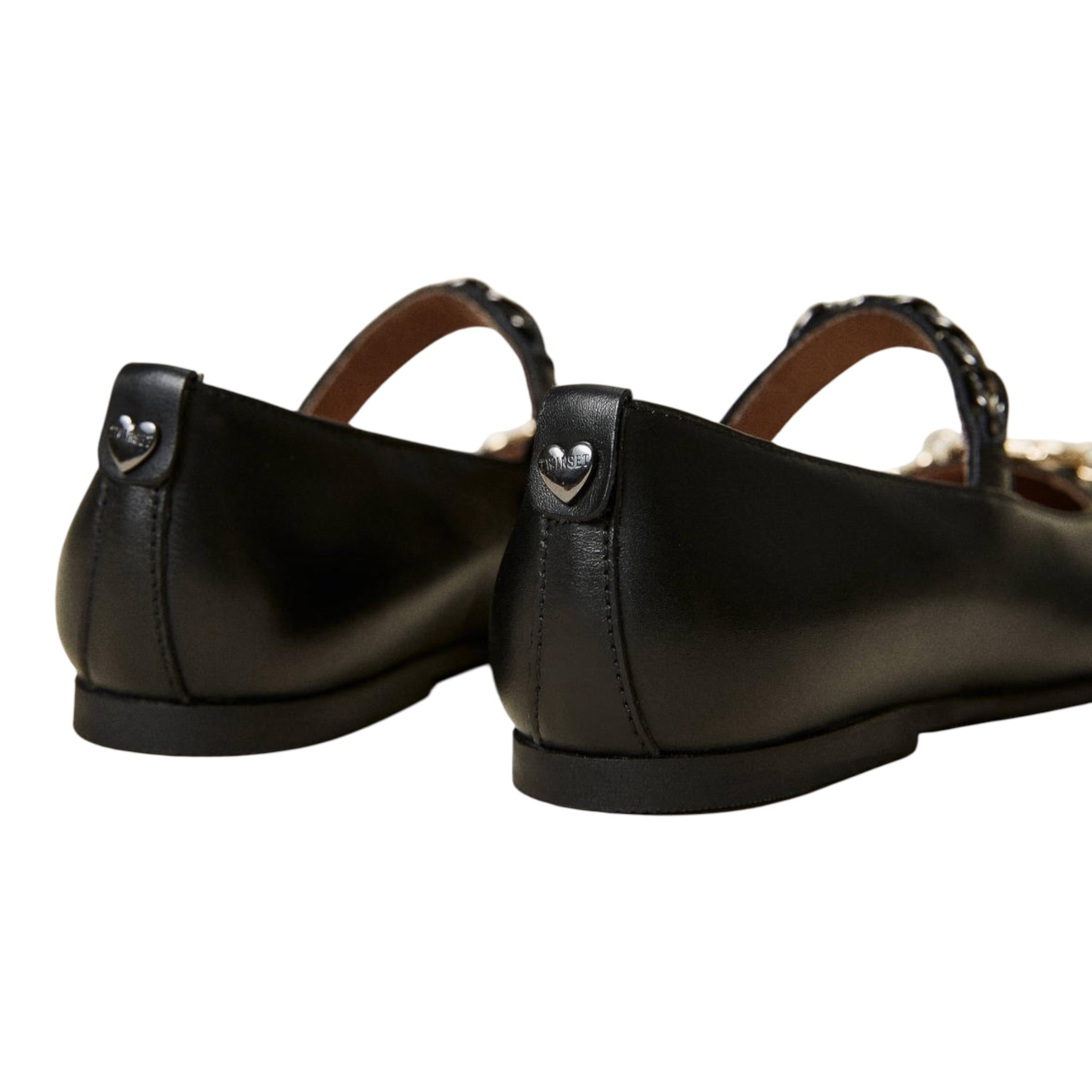 Twinset Ballerine tinta unita Nero per Bambina 212GCJ130 NERO TWINSET 