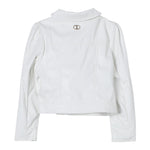Twinset Giubbino Modello Chiodo In Ecopelle tinta unita Bianco per Neonata 241GJ2142N BIANCO TWINSET 