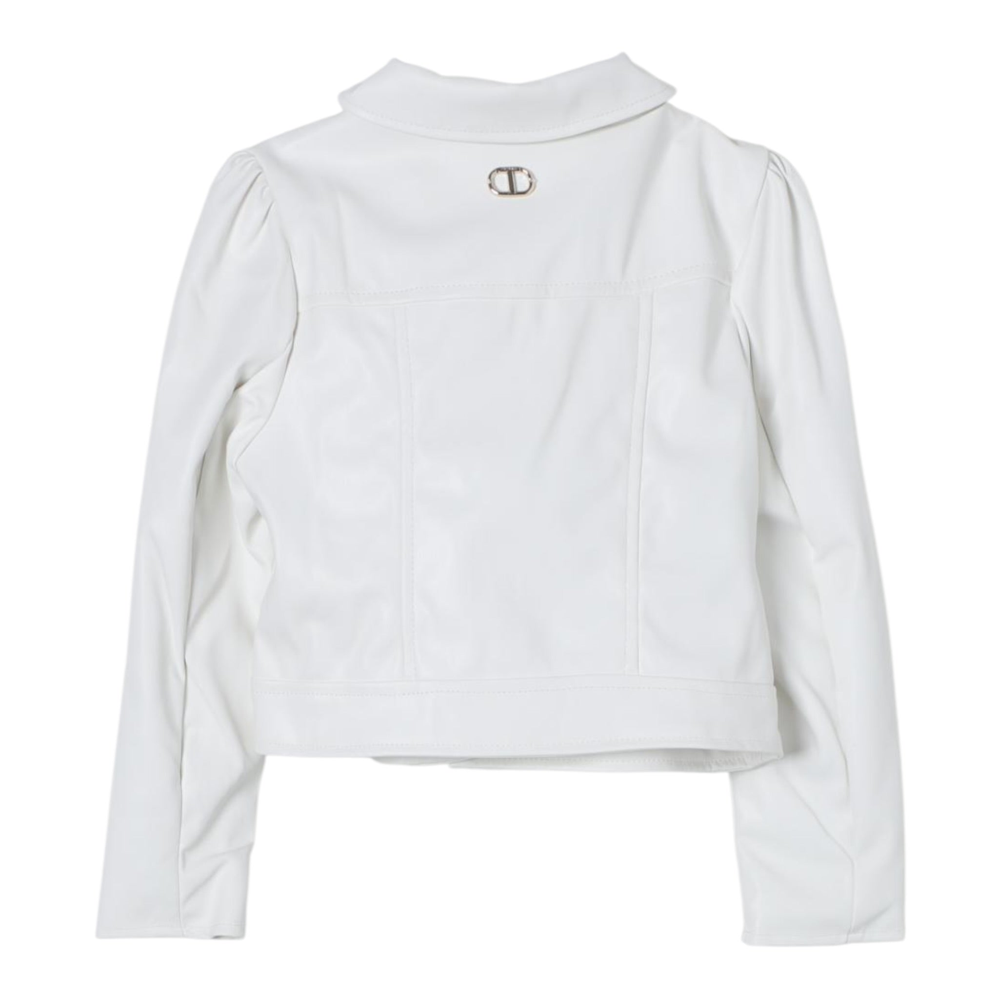 Twinset Giubbino Modello Chiodo In Ecopelle tinta unita Bianco per Neonata 241GJ2142N BIANCO TWINSET 