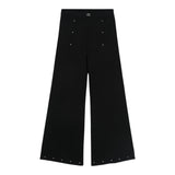 Twinset Pantalone tinta unita Modello Palazzo Nero per Bambina 241GJ3183 NERO TWINSET 
