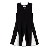 Twinset Abito Giromanica tinta unita Nero per Bambina 242GJ2011J NERO TWINSET 