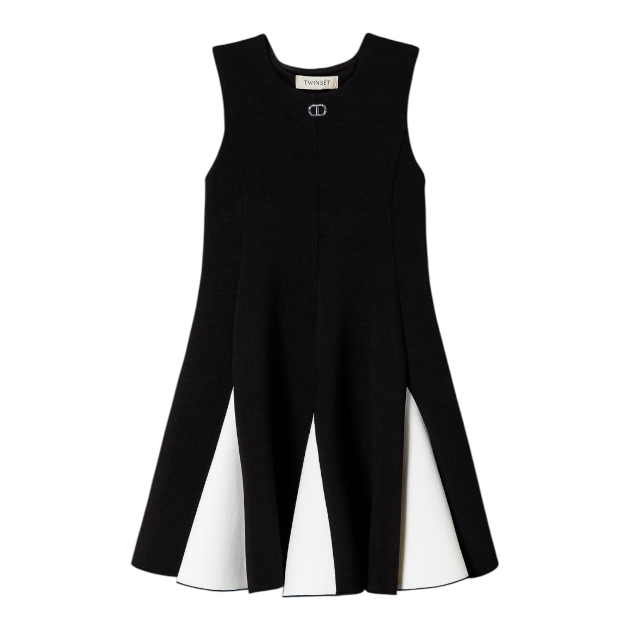 Twinset Abito Giromanica tinta unita Nero per Bambina 242GJ2011J NERO TWINSET 