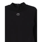 Twinset Abito Bicolore con Logo Nero/Rosa per Bambina 242GJ2052J NERO/ROSA TWINSET 