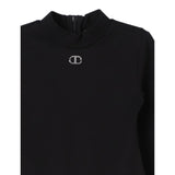 Twinset Abito Bicolore con Logo Nero/Rosa per Bambina 242GJ2052J NERO/ROSA TWINSET 
