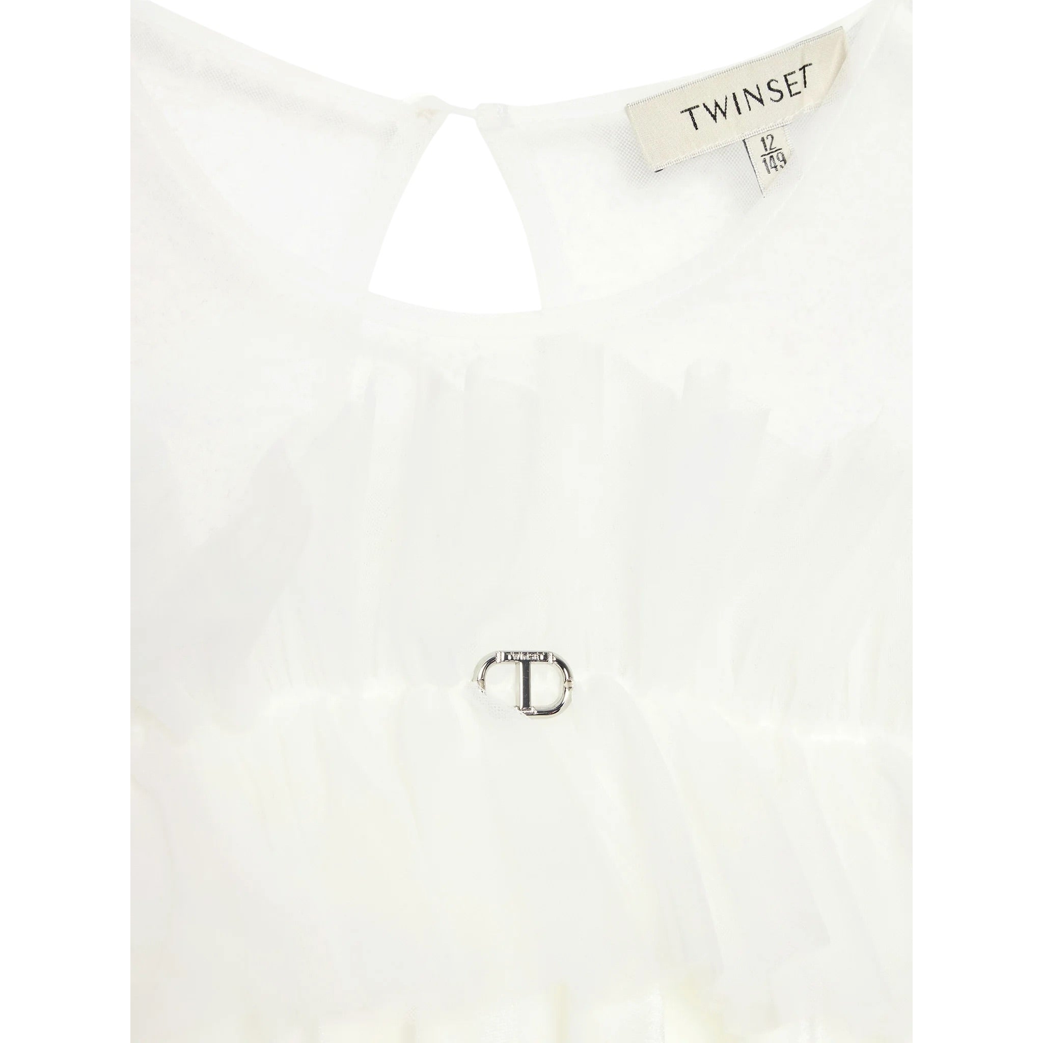 Twinset Abito Manica Lunga tinta unita Panna per Bambina 242GJ2101 PANNA TWINSET 