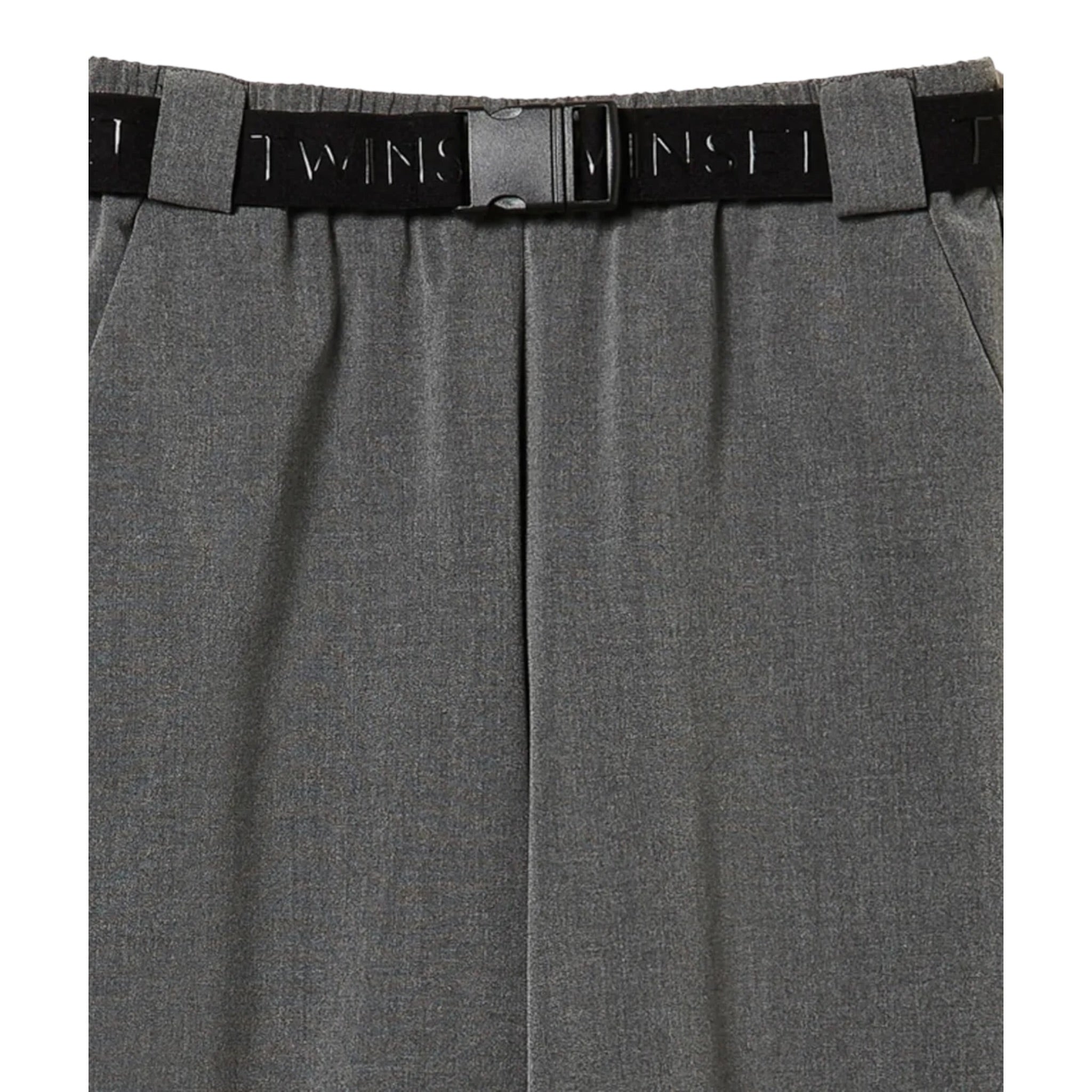 Twinset Pantalone tinta unita con Cintura Grigio per Bambina 242GJ2116 GRIGIO TWINSET 