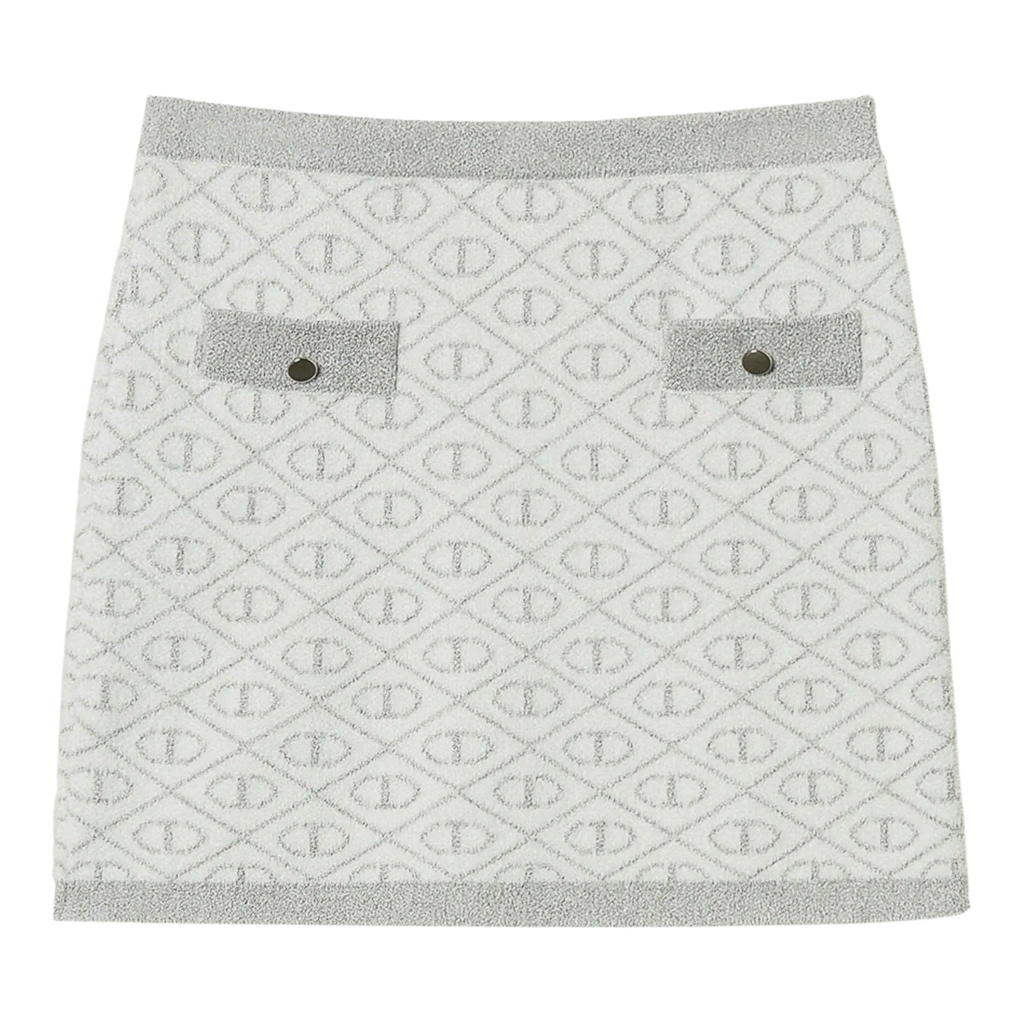 Twinset Gonna tinta unita con Loghi Panna per Bambina 242GJ3064 PANNA TWINSET 