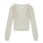 Twinset Maglia tinta unita con Tulle Grigio per Bambina 242GJ3080 GRIGIO TWINSET 