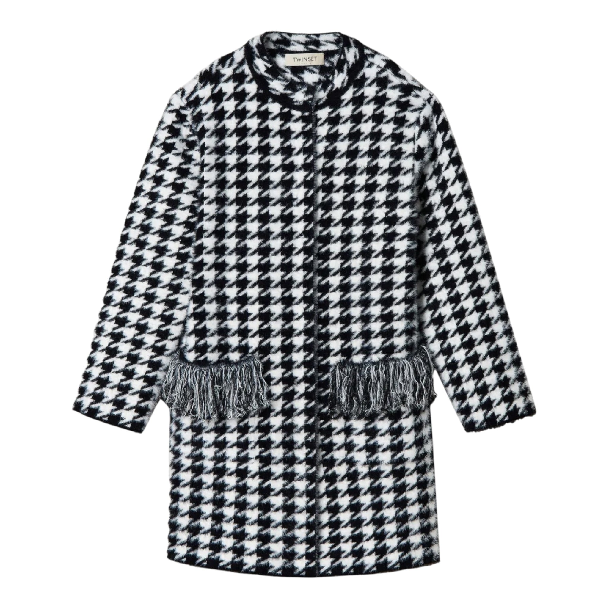 Twinset Cappotto Stampa Fantasia Bianco/Nero per Bambina 242GJ3090 BIANCO/NERO TWINSET 