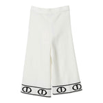 Twinset Pantalone tinta unita con Logo Bianco per Neonata 242GJ3160N BIANCO TWINSET 