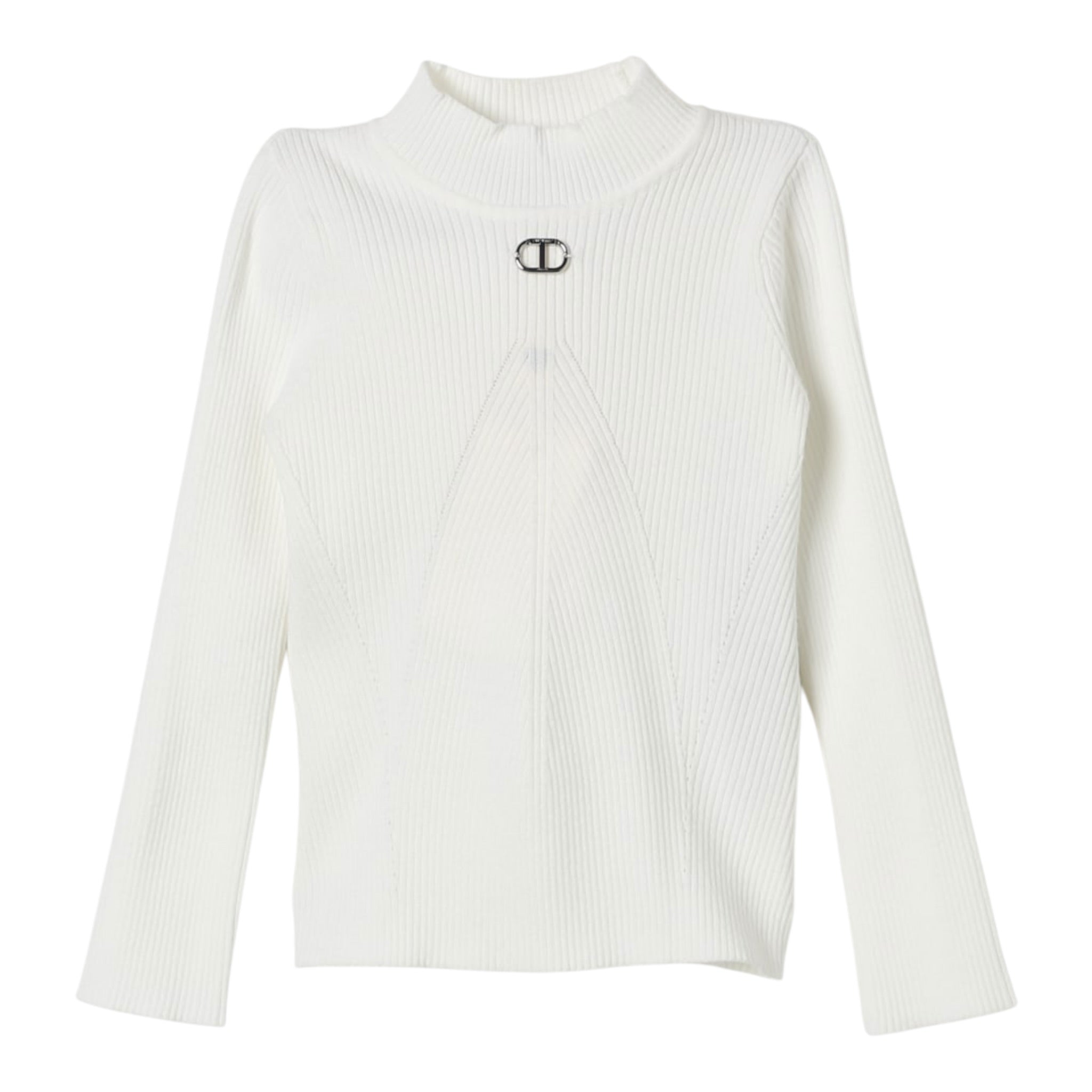 Twinset Maglia Mezzo Collo tinta unita Bianco per Bambina 242GJ3190 BIANCO TWINSET 