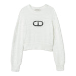 Twinset Maglia Girocollo tinta unita con Logo Panna per Bambina 242GJ3210 PANNA TWINSET 